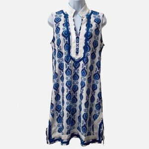 Cabana Life - 50+ UPF Protection - San Sebastian Blue and White Sleeveless Tunic